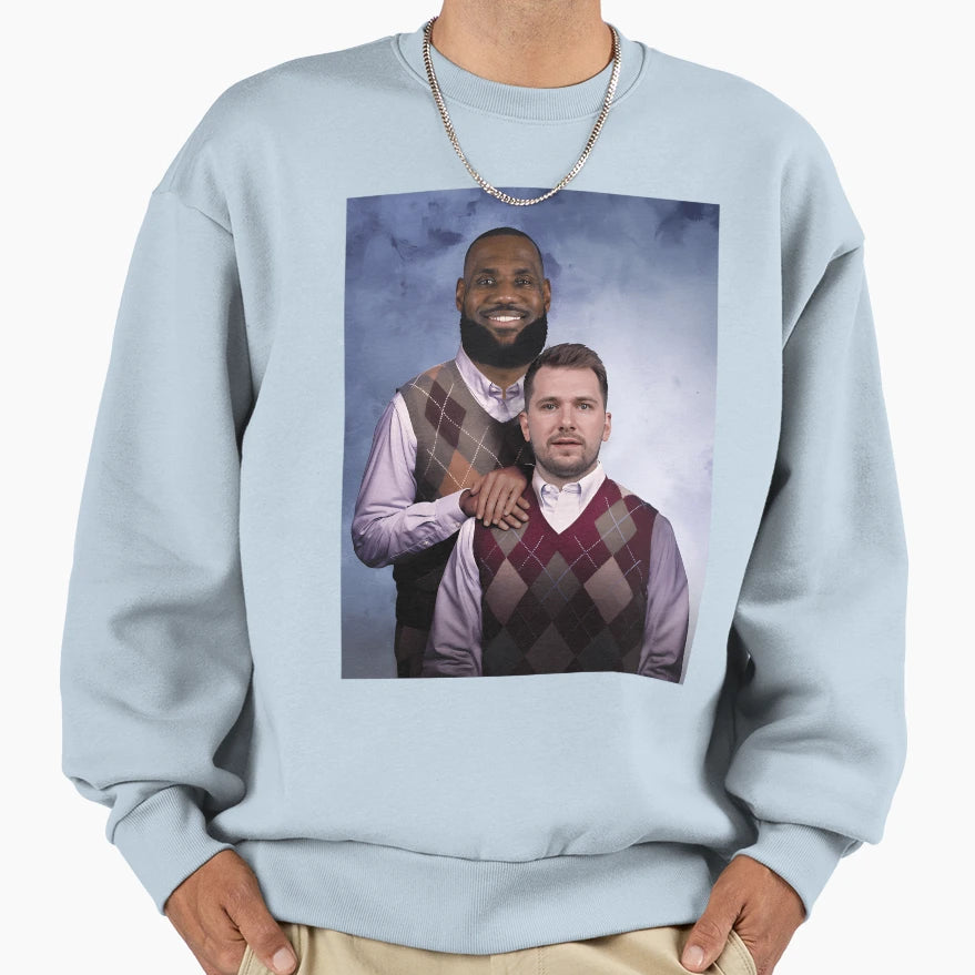 Lebron Luka Lakers Brothers Duo Sweatshirt - Casual Everyday Wear Unisex - T-Shirt, Sweatshirt, Hoodie