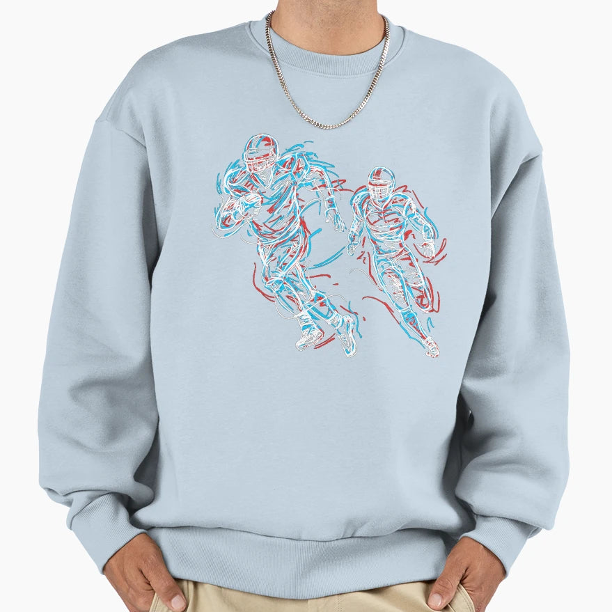 American Football Scribble Art Sweatshirt - Streetwear Style Men Women - T-Shirt, Sweatshirt, Hoodie