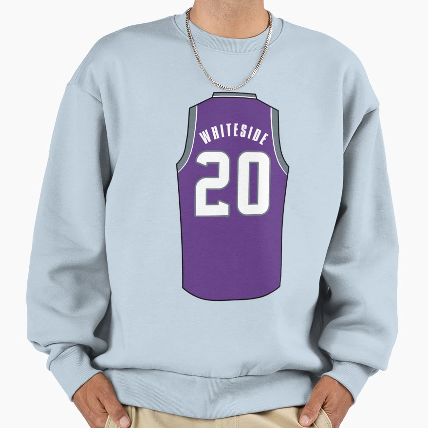 Hassan Whiteside Jersey Sweatshirt - Graphic Print Unisex - T-Shirt, Sweatshirt, Hoodie