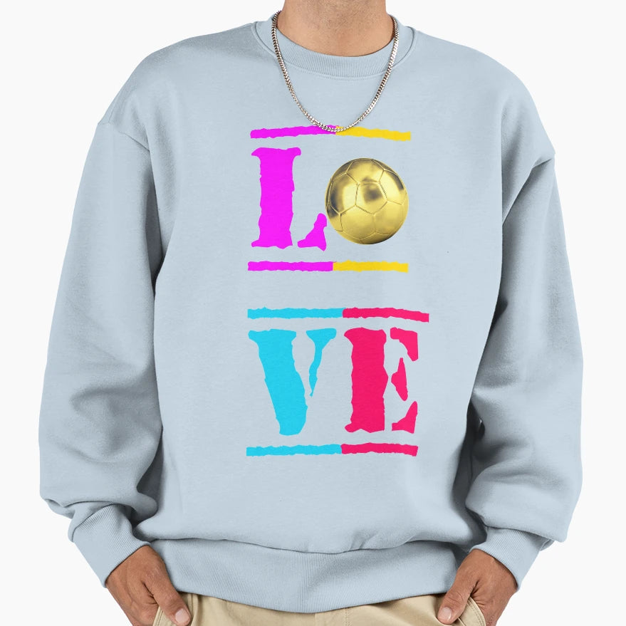 Foot Love Soccer Love 2 Sweatshirt - Custom Art Print for Adults - T-Shirt, Sweatshirt, Hoodie