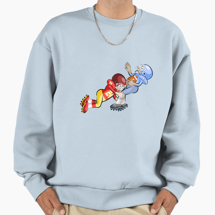 American Football Cartoon 17 41 Sweatshirt - Graphic Print for Adults - T-Shirt, Sweatshirt, Hoodie
