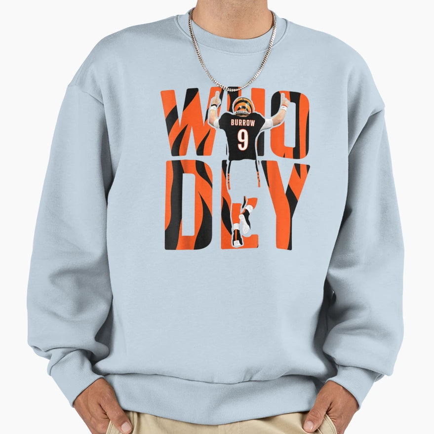 Bengal Tiger Who Dey Football Love Sweatshirt - Unique Graphic Men Women - T-Shirt, Sweatshirt, Hoodie