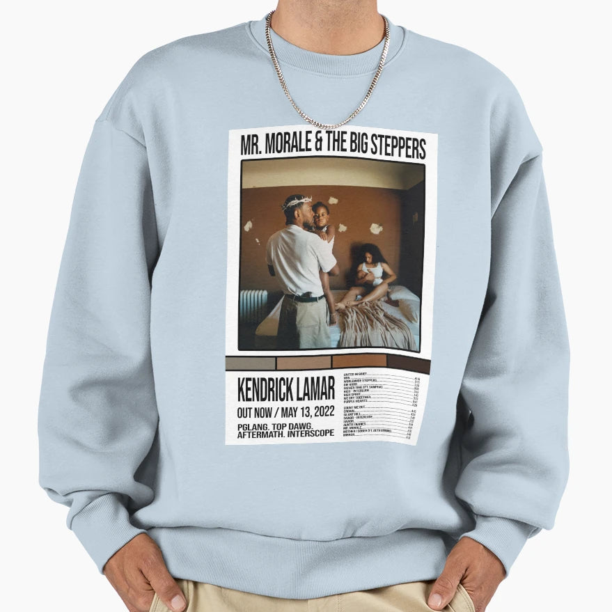Art Mr Morale Big Steppers Kendrick Sweatshirt - Aesthetic Graphic Unisex - T-Shirt, Sweatshirt, Hoodie