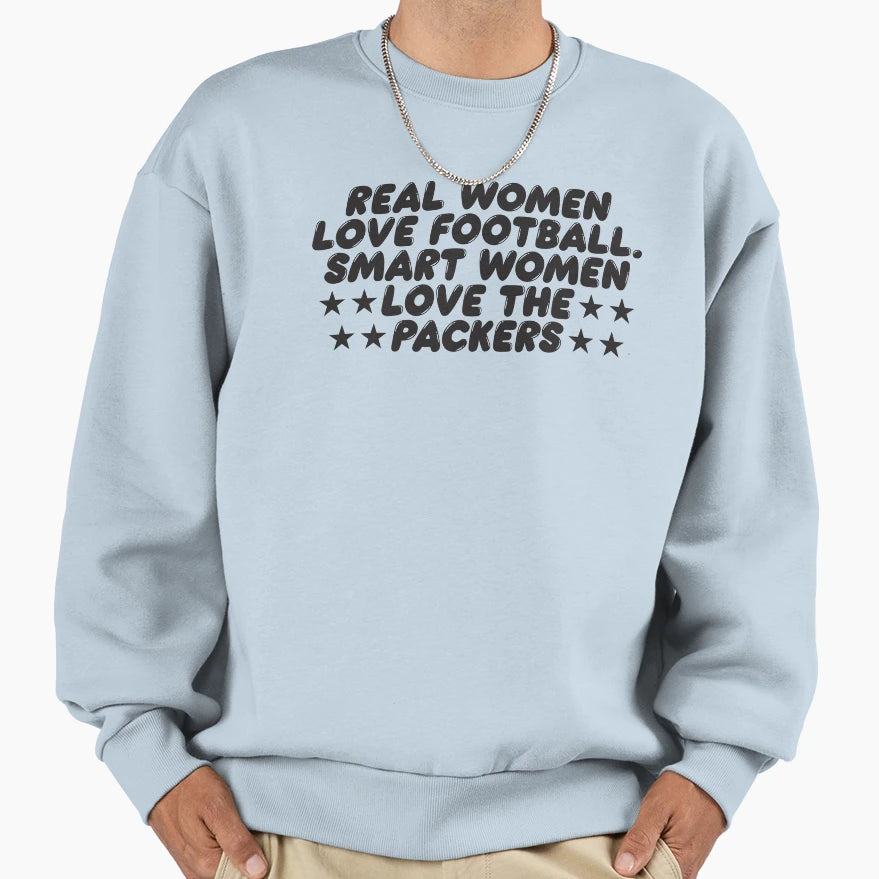 Real Love Football Smart Love Sweatshirt - Fun Novelty Design Men Women - T-Shirt, Sweatshirt, Hoodie