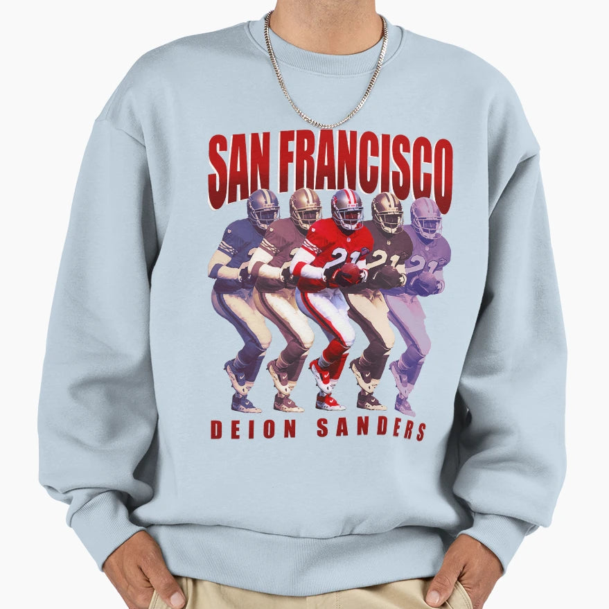 Deion Sanders Sanfrancisco 49Ers Sport Sweatshirt - Streetwear Style Unisex - T-Shirt, Sweatshirt, Hoodie