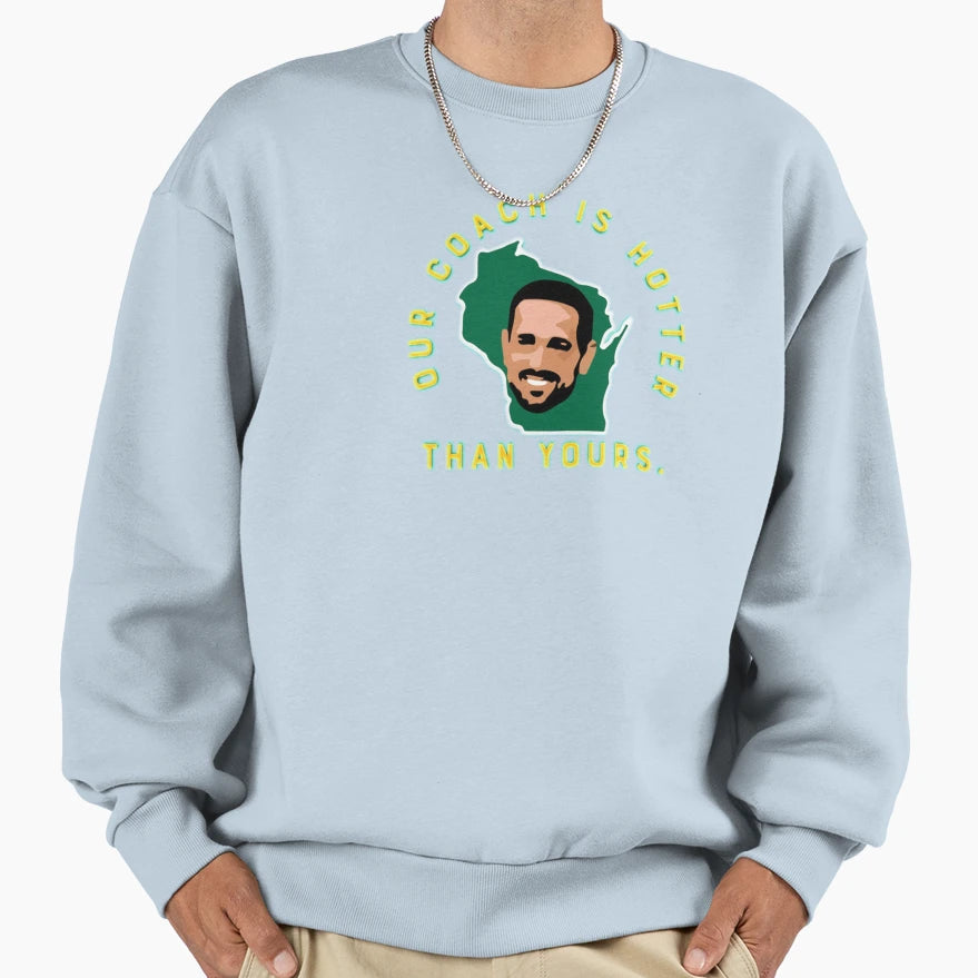 AR Our Coach Is Hotter Than Yours T-Shirt - Minimalist Print Men Women - T-Shirt, Sweatshirt, Hoodie