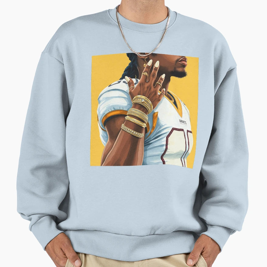 Love And Football Sweatshirt - Custom Art Print Men Women - T-Shirt, Sweatshirt, Hoodie
