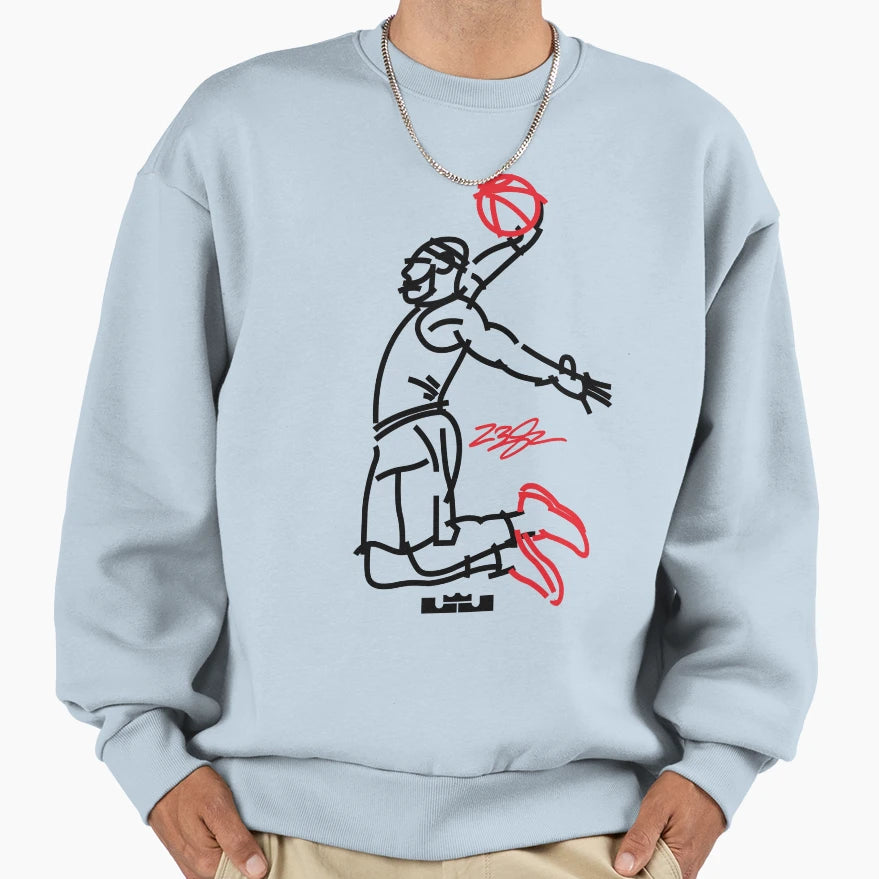 Lbj 23 Lebron James Sweatshirt - Fun Novelty Design for Adults - T-Shirt, Sweatshirt, Hoodie