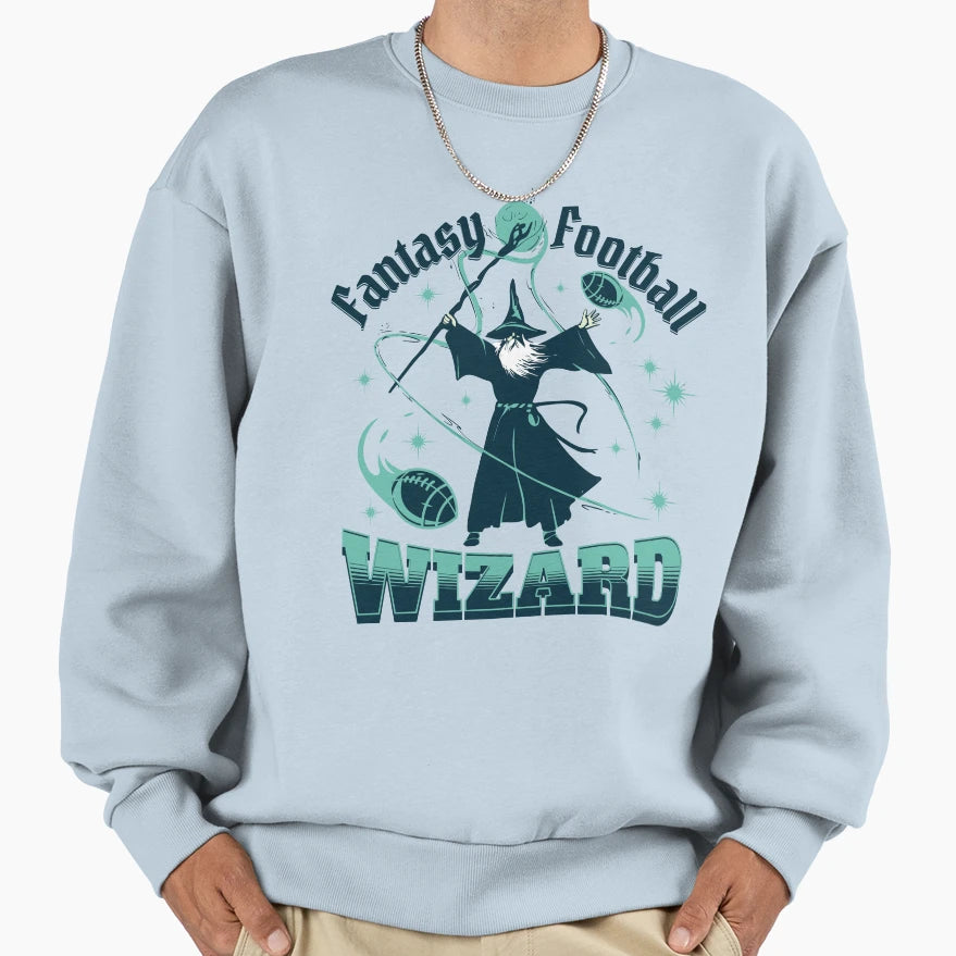 Fantasy Football Wizard Sweatshirt - Streetwear Style for Adults - T-Shirt, Sweatshirt, Hoodie