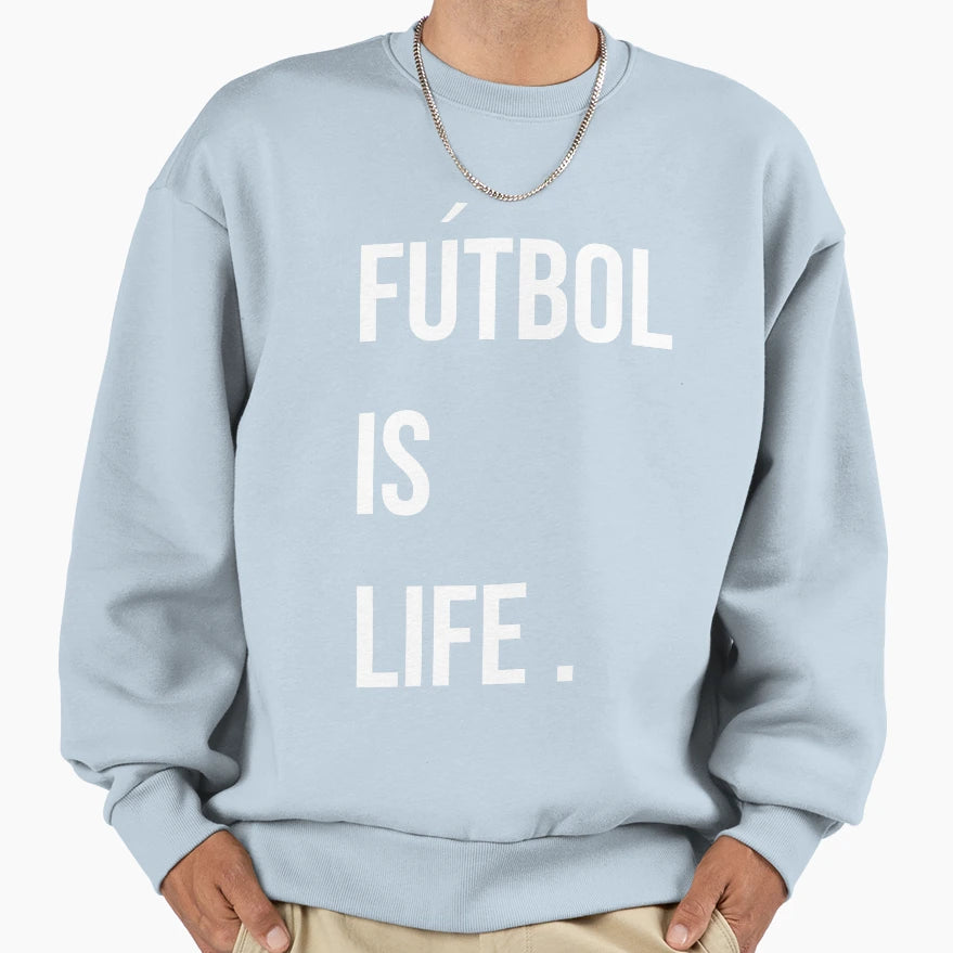 Birthday Futbol Is Life Old Sweatshirt - Minimalist Print for Adults - T-Shirt, Sweatshirt, Hoodie