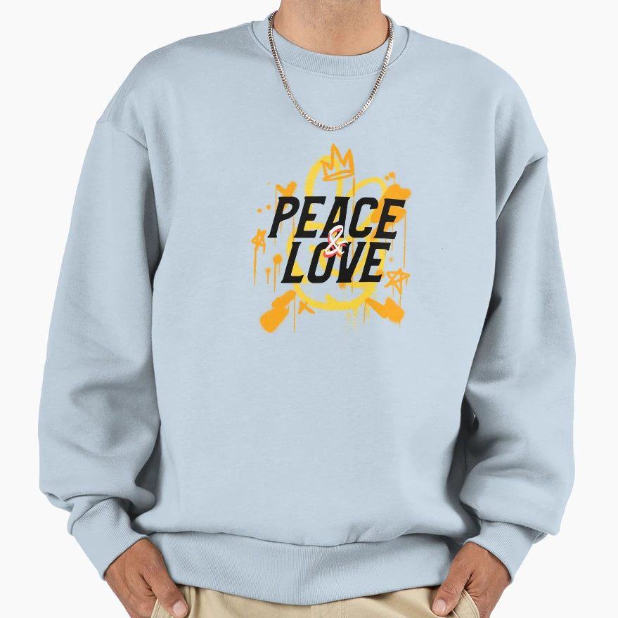 Peace Love Graphiti Sweatshirt - Casual Everyday Wear Men Women - T-Shirt, Sweatshirt, Hoodie