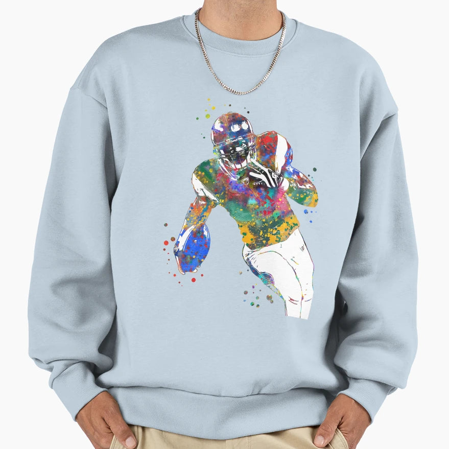 American Football Player Sweatshirt - Fun Novelty Design Men Women - T-Shirt, Sweatshirt, Hoodie