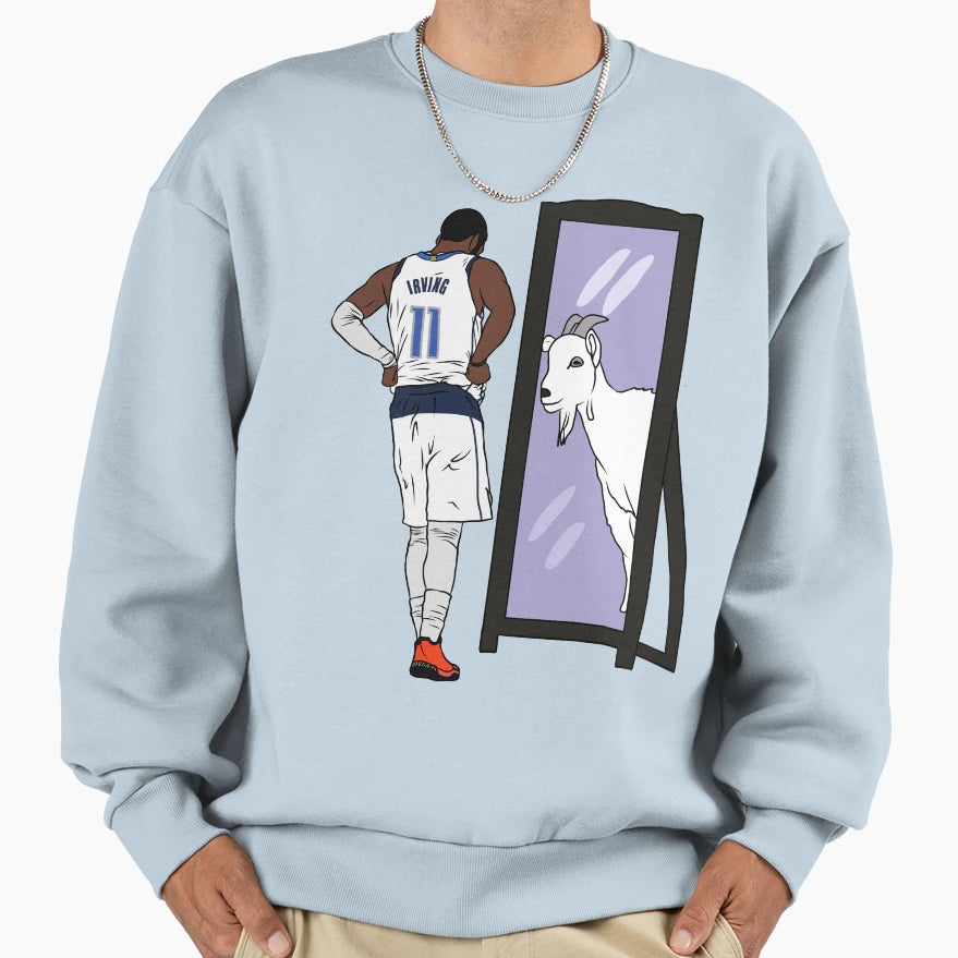 Kyrie Irving Mirror Goat Dallas Sweatshirt - Casual Everyday Wear Unisex - T-Shirt, Sweatshirt, Hoodie