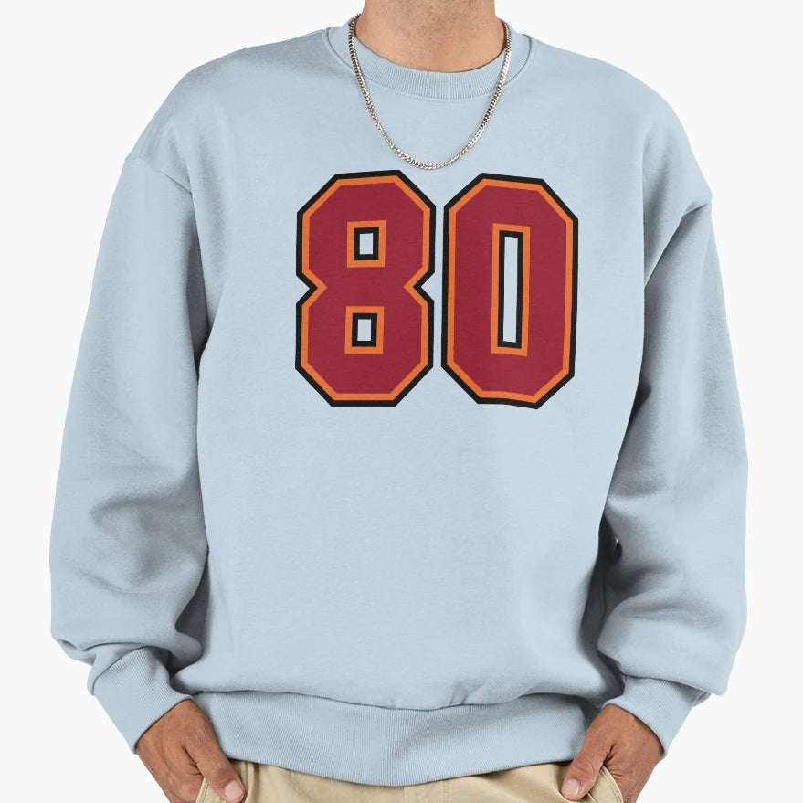 Number 80 Sports Tampa Eighty Jersey Sweatshirt - Unique Graphic for Adults - T-Shirt, Sweatshirt, Hoodie