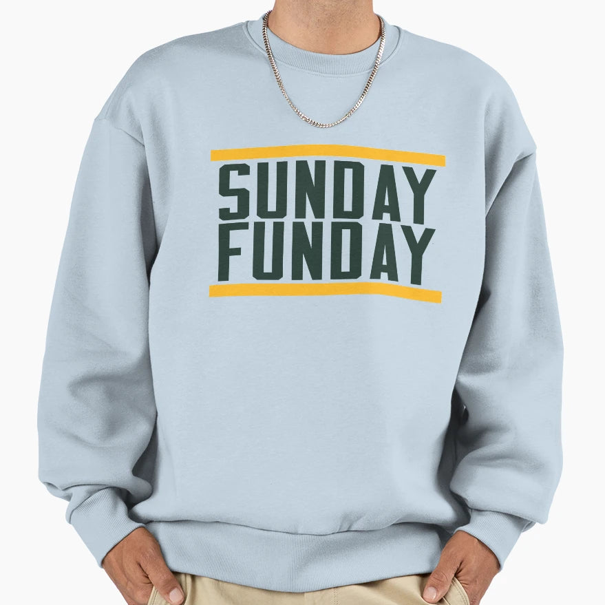 Sunday Funday Sweatshirt - Trendy Graphic for Adults - T-Shirt, Sweatshirt, Hoodie