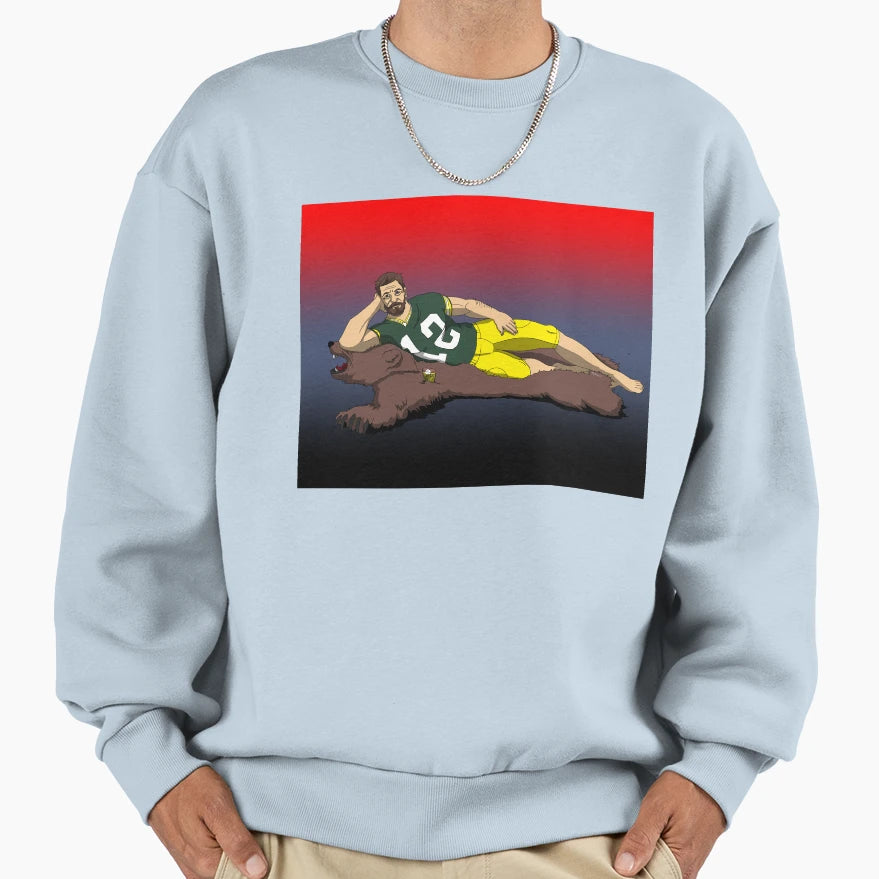 Rodgers Bear Rug Sweatshirt - Minimalist Print Unisex - T-Shirt, Sweatshirt, Hoodie