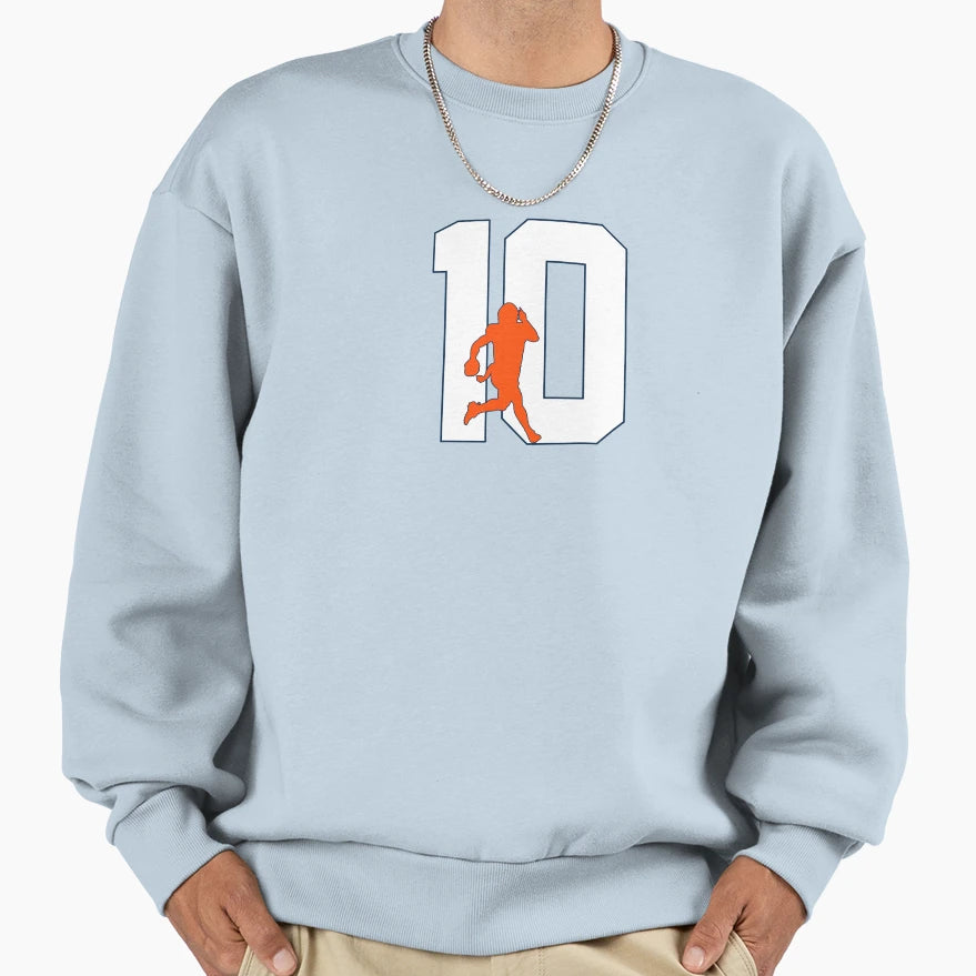Denver 10 Football Icon Sweatshirt - Trendy Graphic Unisex - T-Shirt, Sweatshirt, Hoodie