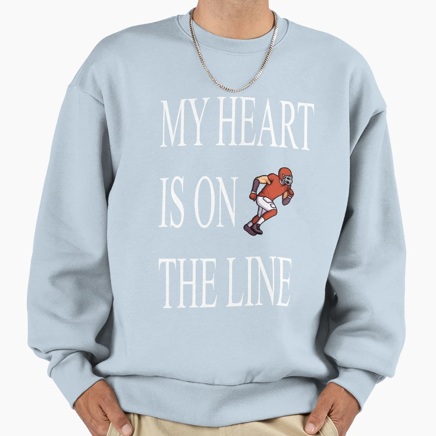 My Heart Is Line Sweatshirt - Graphic Print Men Women - T-Shirt, Sweatshirt, Hoodie