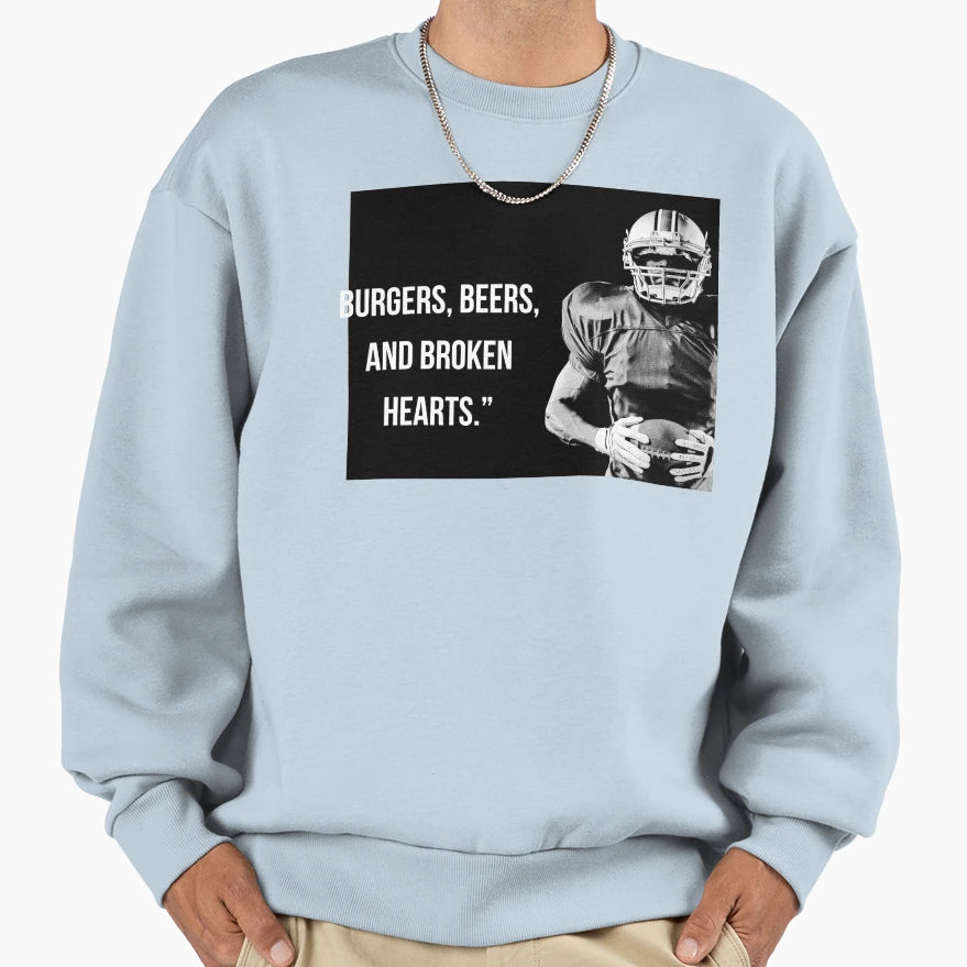 Green American Football Spirit Fan Sweatshirt - Unique Graphic for Adults - T-Shirt, Sweatshirt, Hoodie