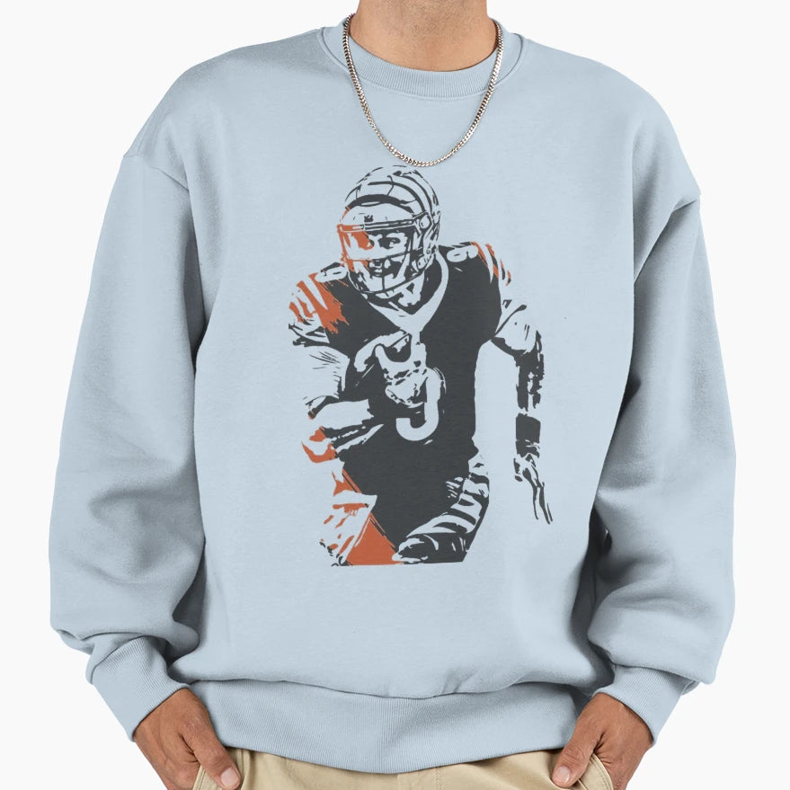 Player Sports Quarterback 14 Wide Sweatshirt - Novelty Apparel for Adults - T-Shirt, Sweatshirt, Hoodie