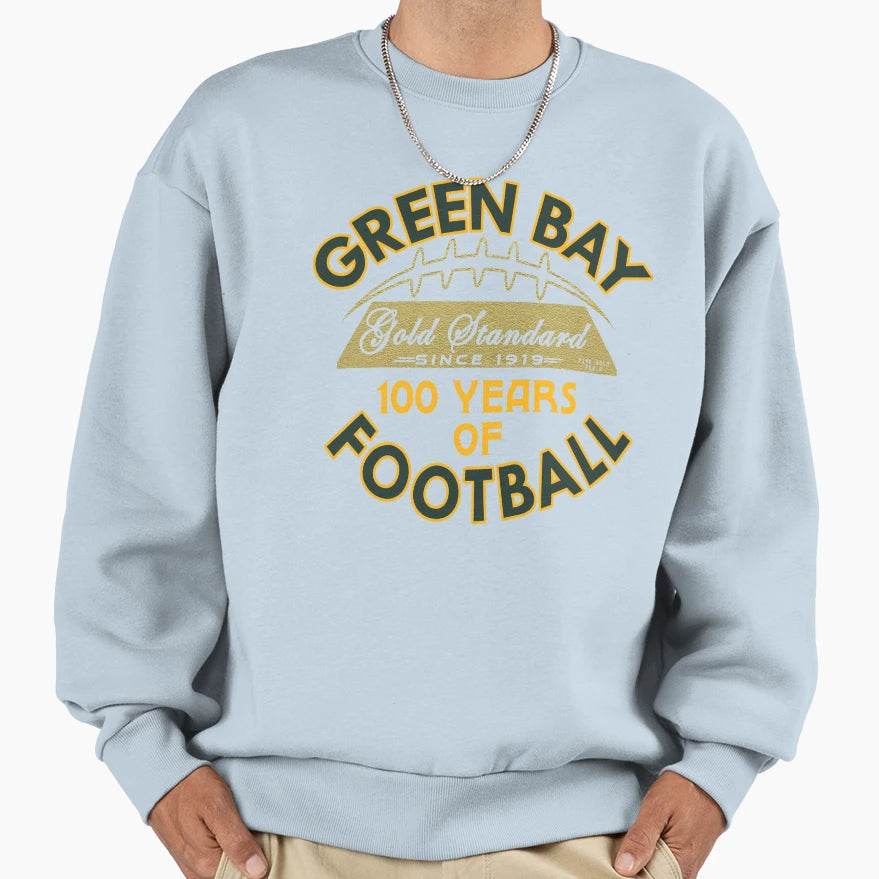 Green Bay Football Fan 1919 100 Sweatshirt - Minimalist Print Men Women - T-Shirt, Sweatshirt, Hoodie