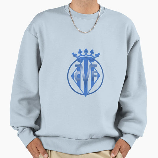 Blue Villarreal Football Club Sweatshirt - Novelty Apparel for Adults - T-Shirt, Sweatshirt, Hoodie
