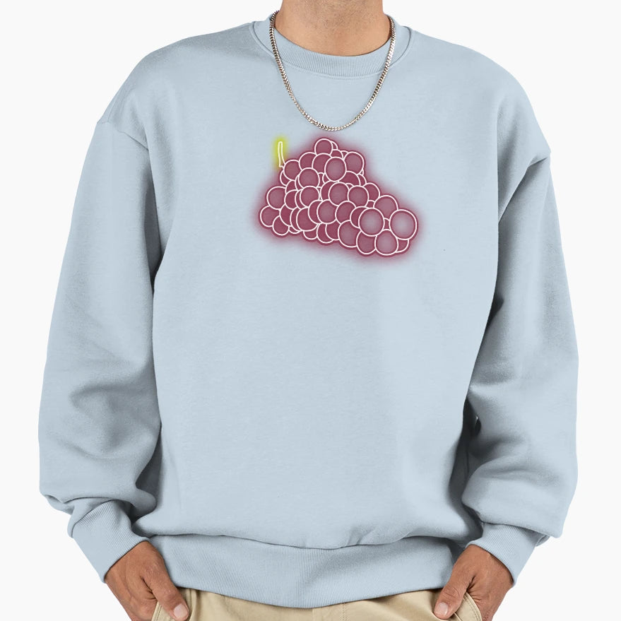 Heartbeat Neon Grape Sweatshirt - Unique Graphic Unisex - T-Shirt, Sweatshirt, Hoodie