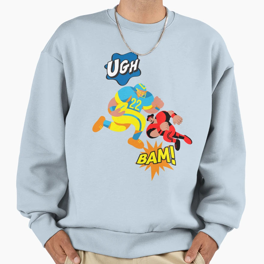 Football Action Sweatshirt - Unique Graphic Men Women - T-Shirt, Sweatshirt, Hoodie