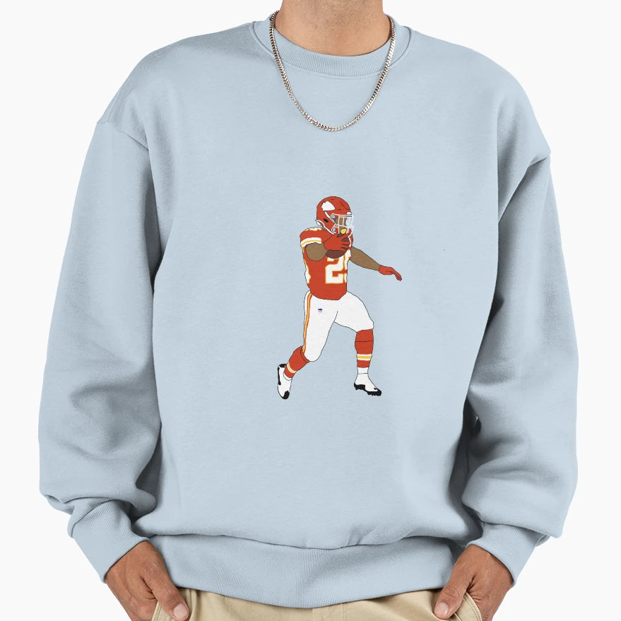 Kansas City Chiefs Clyde Edwards Sweatshirt - Custom Art Print for Adults - T-Shirt, Sweatshirt, Hoodie