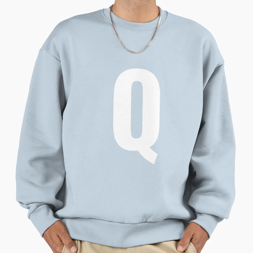 Q Letter Abc Letter Q Sweatshirt - Aesthetic Graphic for Adults - T-Shirt, Sweatshirt, Hoodie
