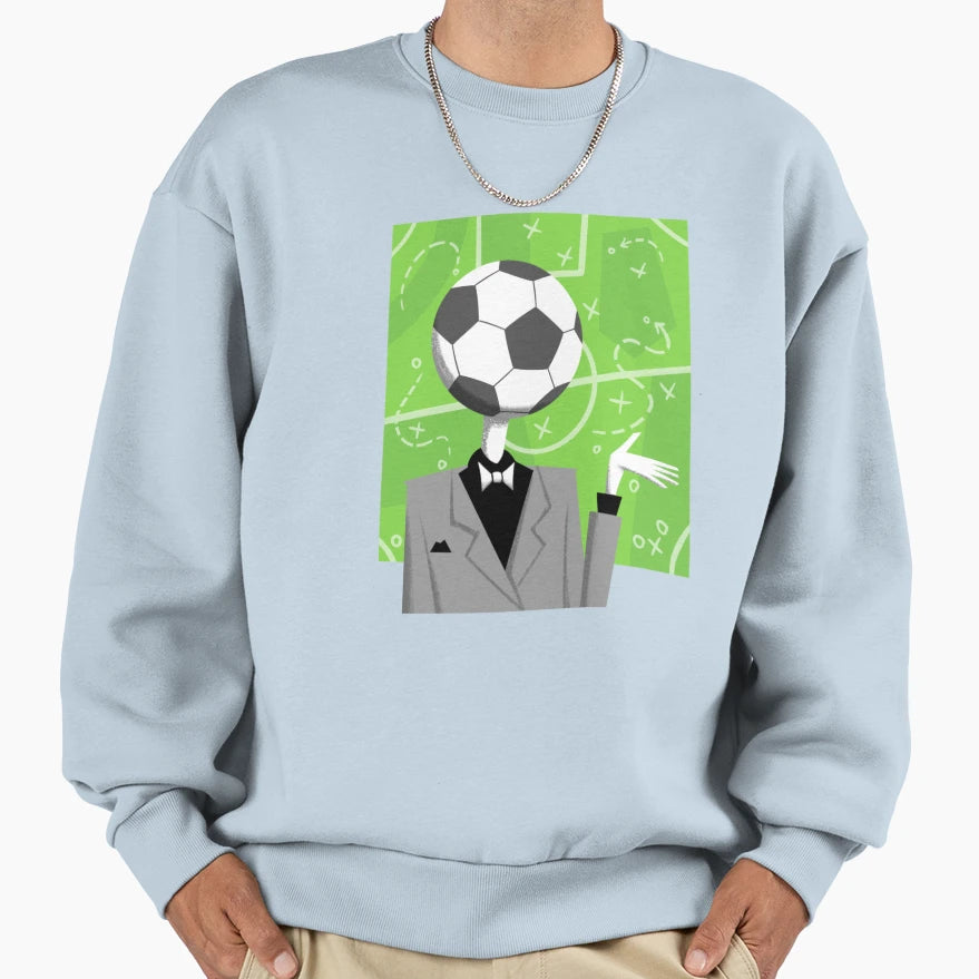 Football Head Sweatshirt - Minimalist Print Men Women - T-Shirt, Sweatshirt, Hoodie
