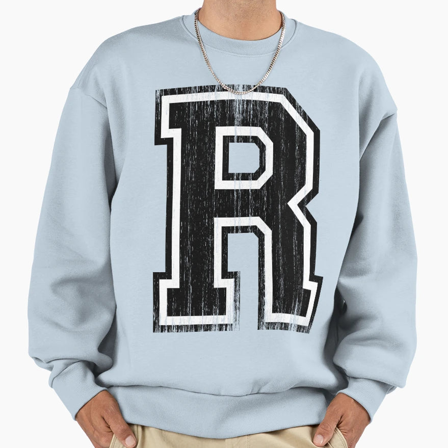 Big Varsity Letter R Sweatshirt - Trendy Graphic for Adults - T-Shirt, Sweatshirt, Hoodie
