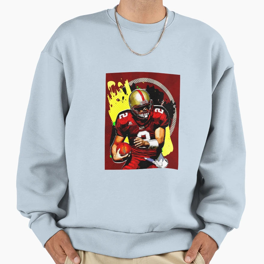 Victory I Am Best Quarterback Sweatshirt - Custom Art Print Men Women - T-Shirt, Sweatshirt, Hoodie