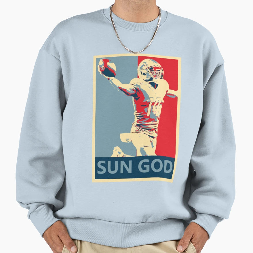 Amon Ra St Brown Lions Sun God Sweatshirt - Graphic Print Men Women - T-Shirt, Sweatshirt, Hoodie