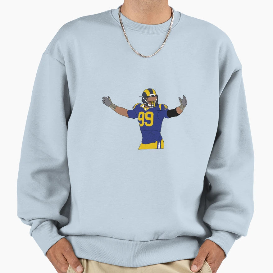 Los Angeles Rams Aaron Donald Sweatshirt - Graphic Print for Adults - T-Shirt, Sweatshirt, Hoodie