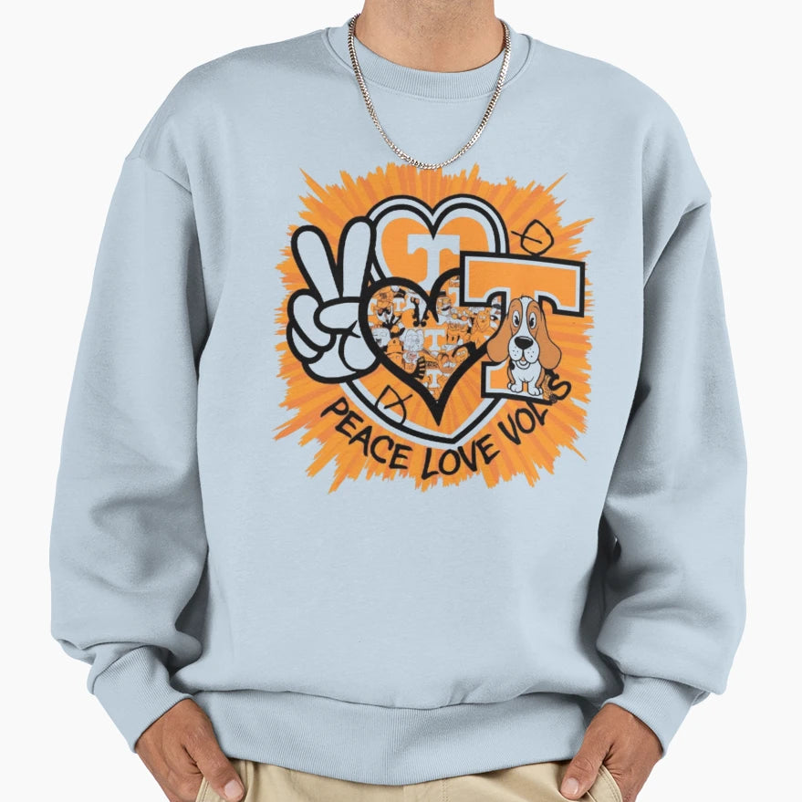 Peace Love Vols T-Shirt - Streetwear Style Men Women - T-Shirt, Sweatshirt, Hoodie