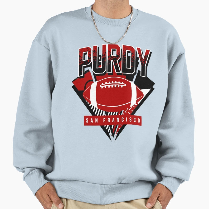 Purdy San Francisco Football Sweatshirt - Graphic Print Men Women - T-Shirt, Sweatshirt, Hoodie