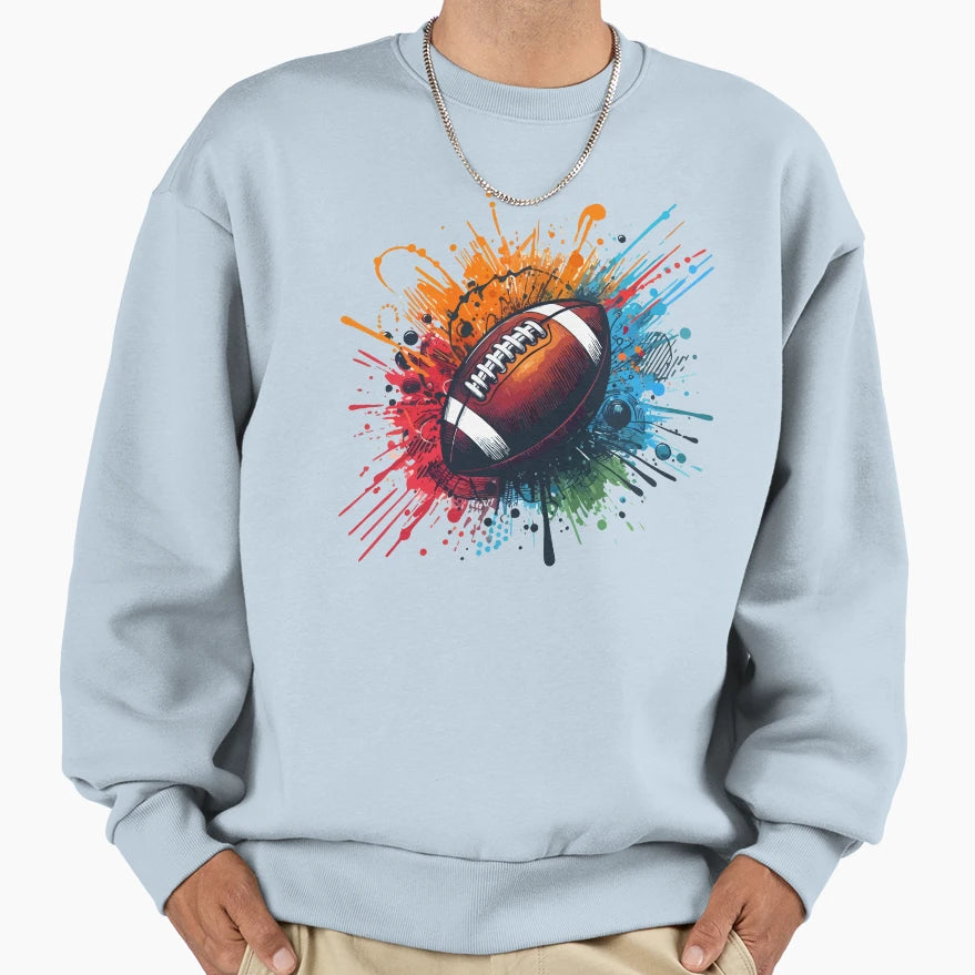 American Football Game Day Street Art Sweatshirt - Trendy Graphic Unisex - T-Shirt, Sweatshirt, Hoodie