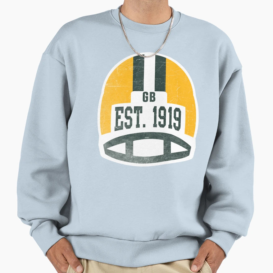 Green Bay Throwback Football Sweatshirt - Custom Art Print for Adults - T-Shirt, Sweatshirt, Hoodie