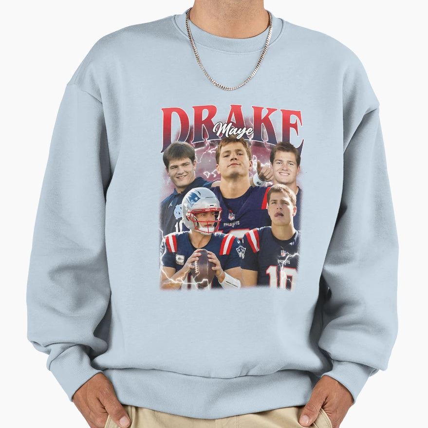 Drake Maye Bootleg Sweatshirt - Graphic Print for Adults - T-Shirt, Sweatshirt, Hoodie