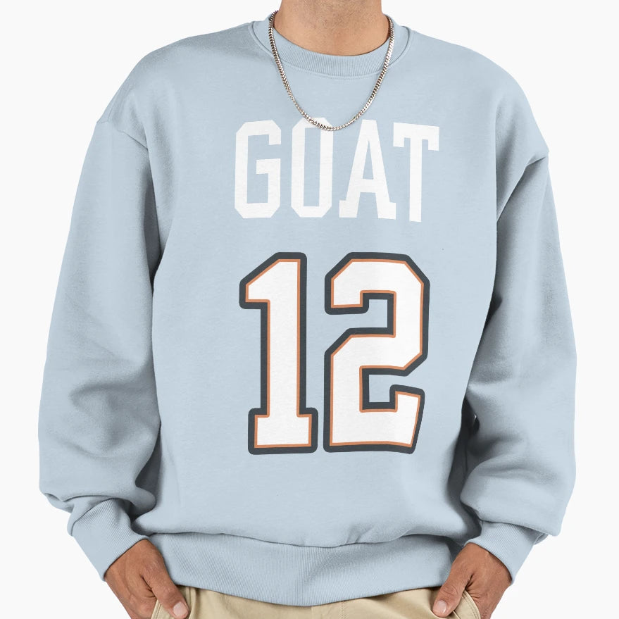 Goat 12 Jersey Styled Mug Throw Hoodie - Streetwear Style for Adults - T-Shirt, Sweatshirt, Hoodie
