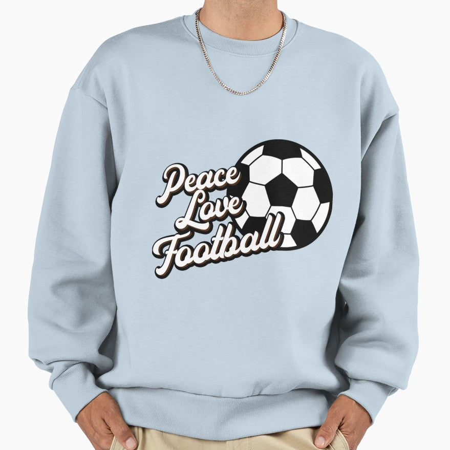 Peace Love Football T-Shirt - Trendy Graphic for Adults - T-Shirt, Sweatshirt, Hoodie