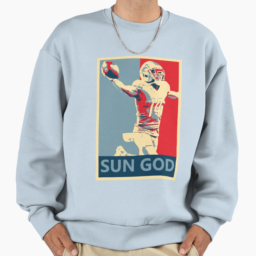 Amon Ra St Brown Lions Sun God Sweatshirt - Fun Novelty Design Men Women - T-Shirt, Sweatshirt, Hoodie