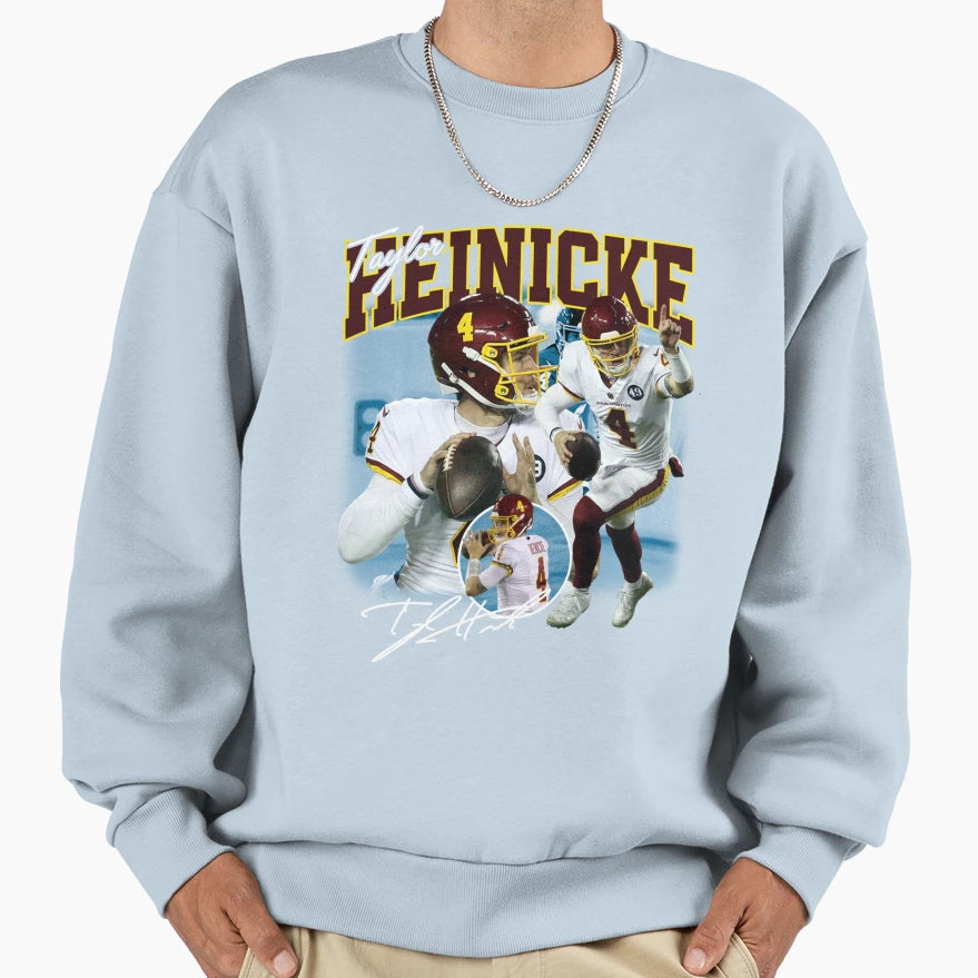 Taylor Heinicke Football Signature Sweatshirt - Trendy Graphic Men Women - T-Shirt, Sweatshirt, Hoodie