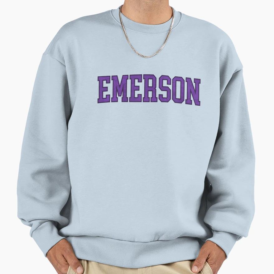 Emerson Tie Dye College Font Sweatshirt - Unique Graphic Men Women - T-Shirt, Sweatshirt, Hoodie