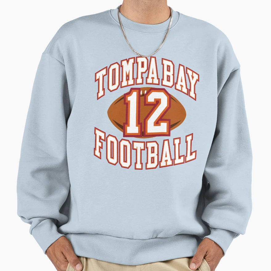 Tompa Bay 12 Football Sweatshirt - Minimalist Print Men Women - T-Shirt, Sweatshirt, Hoodie