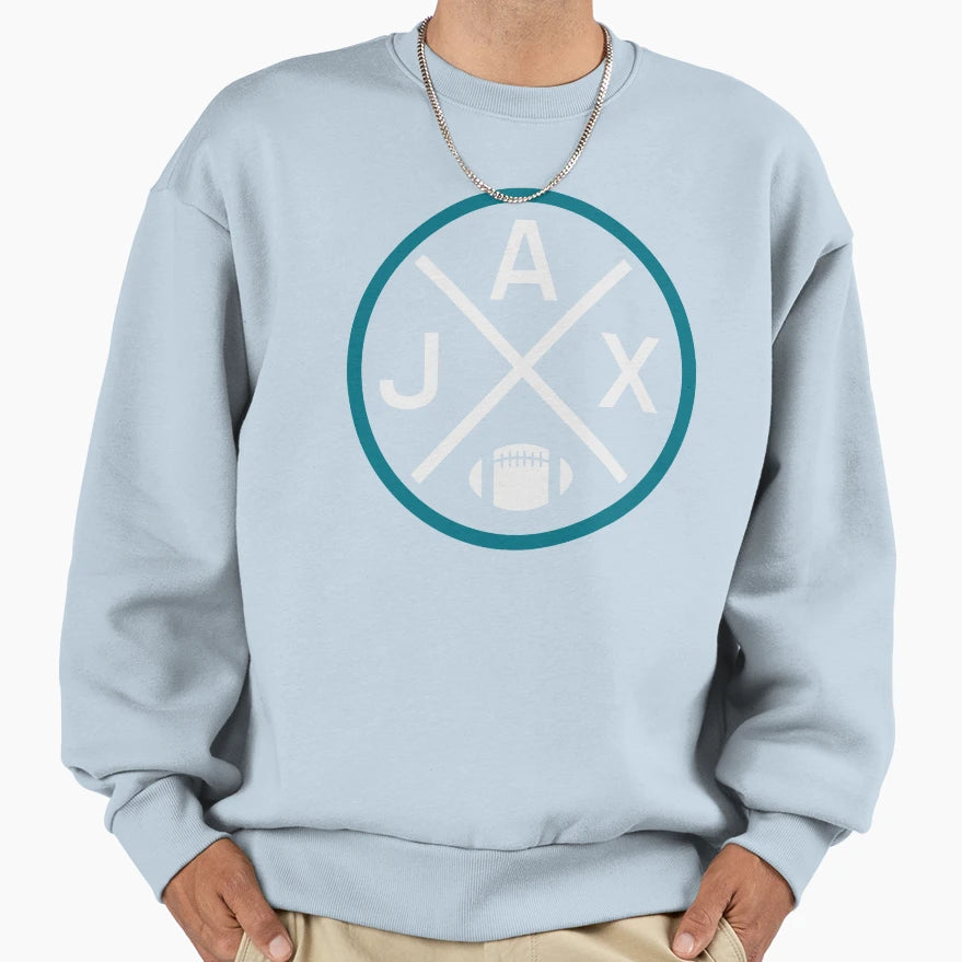 Jacksonville Football Emblem Jax Sweatshirt - Trendy Graphic Men Women - T-Shirt, Sweatshirt, Hoodie