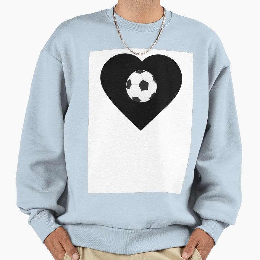 Football Heart Sweatshirt - Aesthetic Graphic Men Women - T-Shirt, Sweatshirt, Hoodie