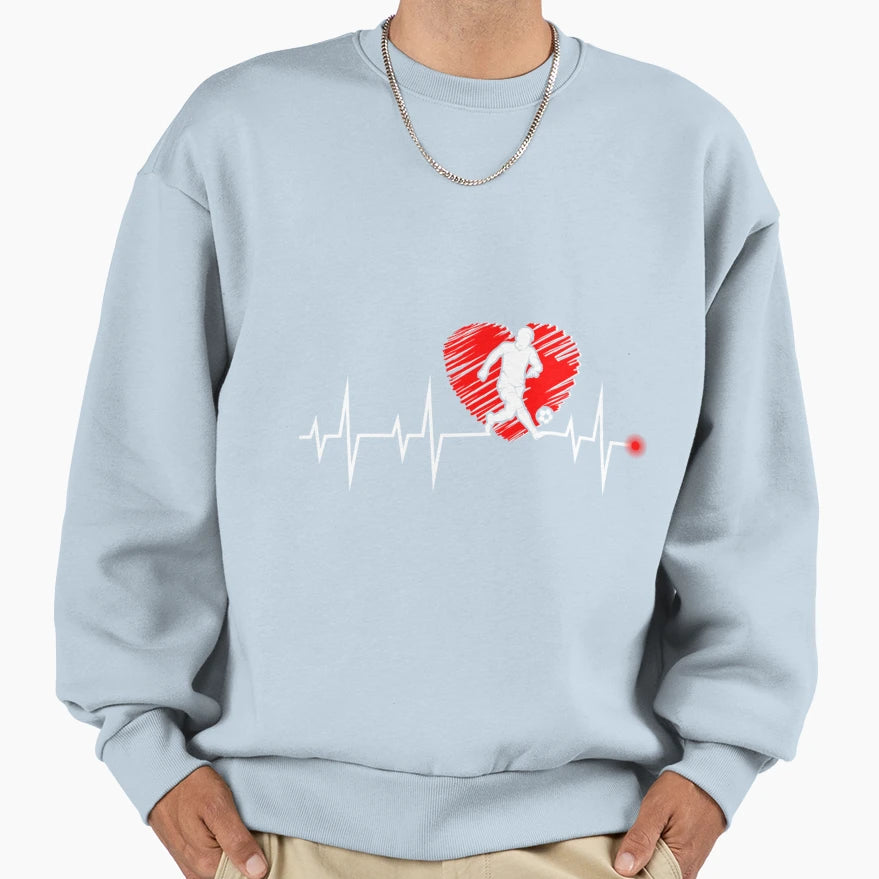 Soccer Is My Heartbeat T-Shirt - Novelty Apparel Men Women - T-Shirt, Sweatshirt, Hoodie