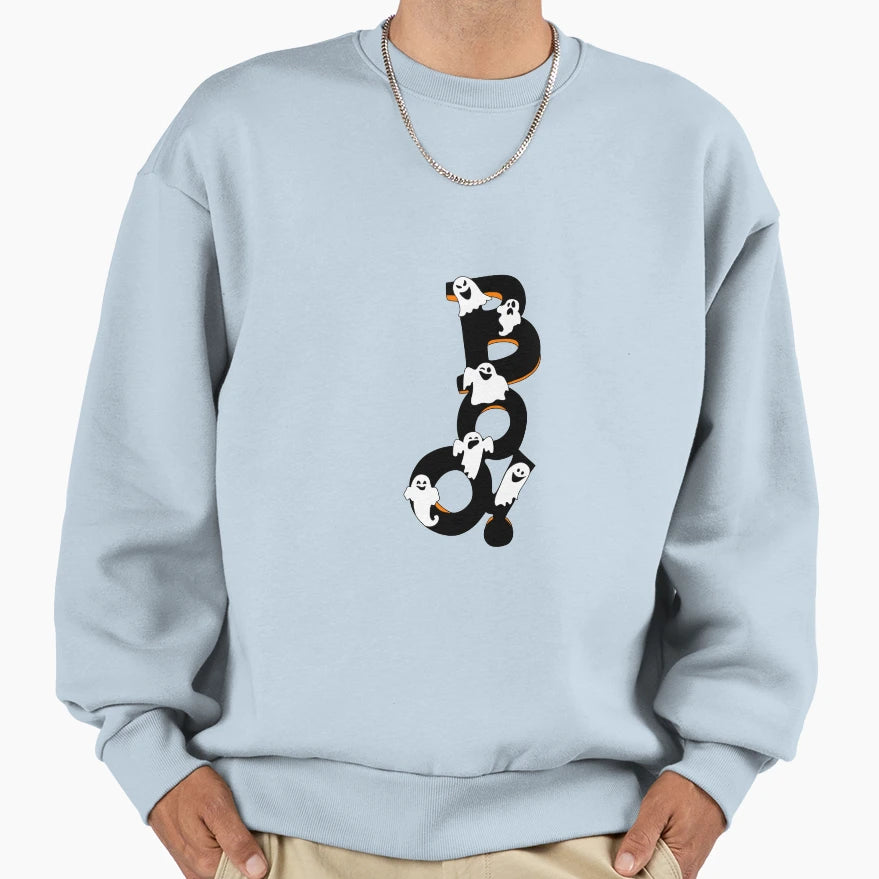 Halloween Boo Sweatshirt - Unique Graphic Men Women - T-Shirt, Sweatshirt, Hoodie